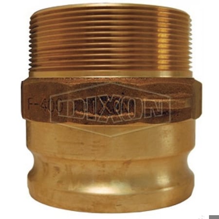 Dixon Boss-Lock Type F Cam and Groove Adapter, 4 in, Male Adapter x MNPT, Brass, Domestic 400-F-BR